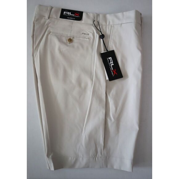 RLX Ralph Lauren Men's Sz 34 Beige Tailored Fit Performance Golf Shorts - Picture 13 of 14